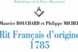 Rit français d’origine 1785 – Dit Rit Primordial de France