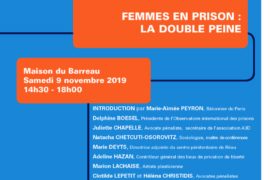 LES RENCONTRES DE LA GLFF – FEMMES EN PRISON : DOUBLE PEINE