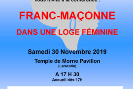 CONFERENCE GLFF – FRANC-MACONNE DANS UNE LOGE FEMININE