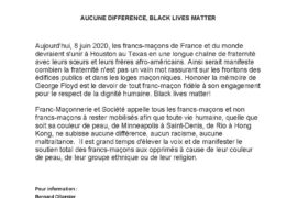 COMMUNIQUE : GEORGES FLOYD – AUCUNE DIFFÉRENCE, BLACK LIVES MATTER – FM&S