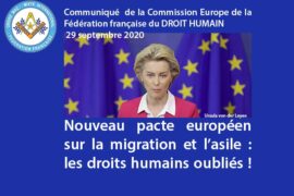 COMMUNIQUE DROIT HUMAI – NOUVEAU PACTE EUROPEEN SUR L’IMMIGRATION ET L’ASILE