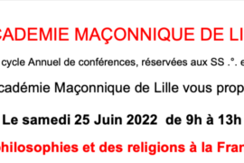 APPORTS DES PHILOSOPHIES ET DES RELIGIONS À LA FRANC-MAÇONNERIE