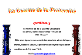 GRATUIT – LA GAZETTE « MAÇONNIQUE » UNIVERSELLE DE LA FRATERNITÉ N° 55