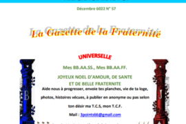 GRATUIT – LA GAZETTE « MAÇONNIQUE » UNIVERSELLE DE LA FRATERNITÉ N° 57