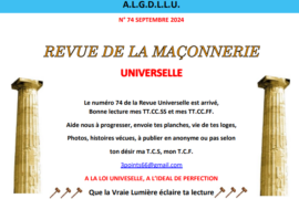 GRATUIT – LA REVUE DE LA MACONNERIE UNIVERSELLE N° 74