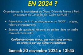 DEVENIR FRANC-MAÇON EN 2024 – UNE CONFÉRENCE DE LA LOGE MÉNÈS